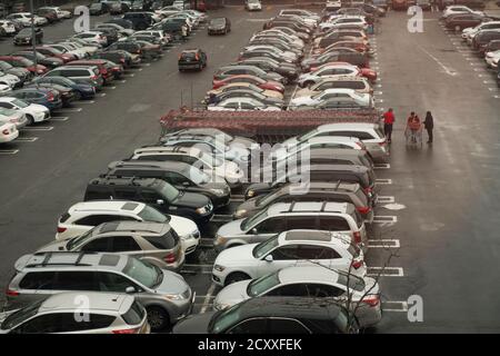 Costco Parkplatz in Brooklyn New York City Stockfoto