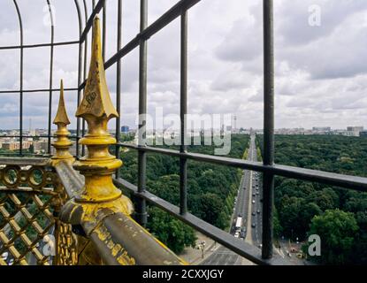 Tiergarten Blick vom Gipfel der Siegessäule - Berlin, Deutschland Stockfoto