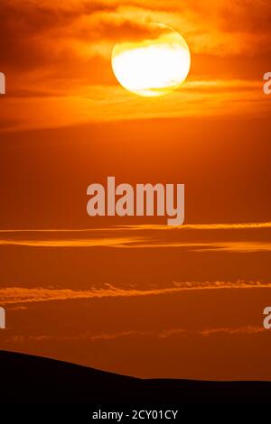 Sonnenuntergang über dem Palouse im Staat Washington Stockfoto