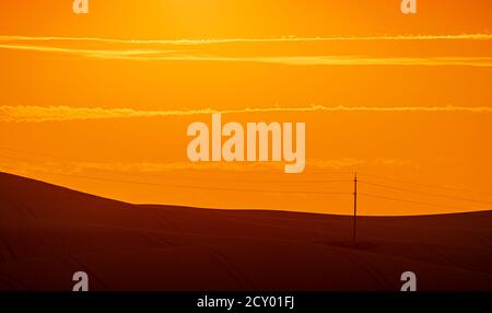 Sonnenuntergang über dem Palouse im Staat Washington Stockfoto