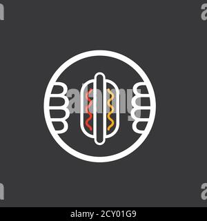 Burger Vektorlogo. Burger-Symbol. Burger Illustration. vektor Stock Vektor