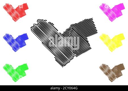 Ottawa City (Kanada, Ontario Provinz) Karte Vektorgrafik, Skizze Stadt Ottawa Karte Stock Vektor