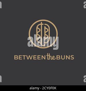 Burger Vektorlogo. Burger-Symbol. Burger Illustration. vektor Stock Vektor
