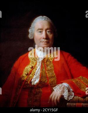 David Hume. Porträt des schottischen Philosphers (geb. David Home, 1711-1776) von Allan Ramsay, Öl auf Leinwand, 1766 Stockfoto