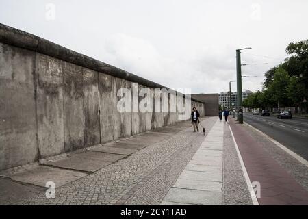 Berliner Mauerruinen - Spuren des Kalten Krieges Stockfoto