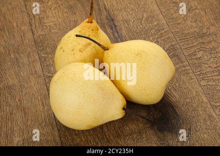 Saftige reife, gelbe Chinesische Birne Stockfoto