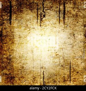 Grunge vintage abstrakte Textur Hintergrund. Aquarell handgezeichnetes altes Muster mit Platz für Text. Aquarell oliv gelb beige braune Farben illustrr Stockfoto
