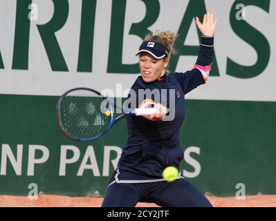 Paris, Frankreich. Oktober 2020. Roland Garros Paris French Open 2020 Tag 5 011020 Laura Siegemund (GER) zweite Runde Spiel Credit: Roger Parker/Alamy Live News Stockfoto
