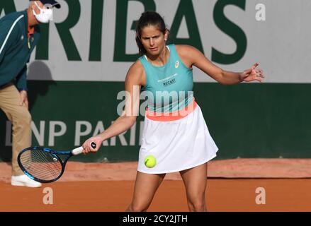 Paris, Frankreich. Oktober 2020. Roland Garros Paris French Open 2020 Tag 5 011020 Julia Goerges (GER) zweite Runde Kredit: Roger Parker/Alamy Live News Stockfoto