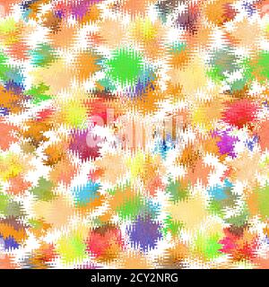 Abstraktes Herbstlaub. Abstrakt bunten Splash Hintergrund. Digitale Kunstdarstellung. Orangefarbener Hintergrund. Stockfoto