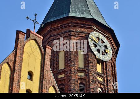 Kaliningrad, Russland - 30. september 2020: Turm des Königsberger Doms, gotischer Tempel aus dem 14. Jahrhundert. Symbol von Kaliningrad, bis 1946 Kenigsb Stockfoto