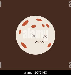 Duotone Cartoon halloween gruselige Mond-Ikone. Smiley und böse Emotionen Stock Vektor