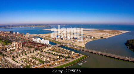 StrandEiland Amsterdam im Bau Stockfoto