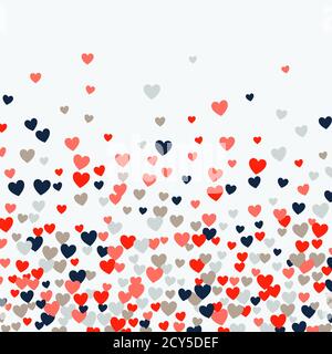 Niedliche kleine Herzen Muster, zufällige Reihenfolge. Perfekte mehrfarbige Herzen backround für Valentinstag Grußkarte oder Hochzeit Design. Kleines Herz formt mich Stock Vektor