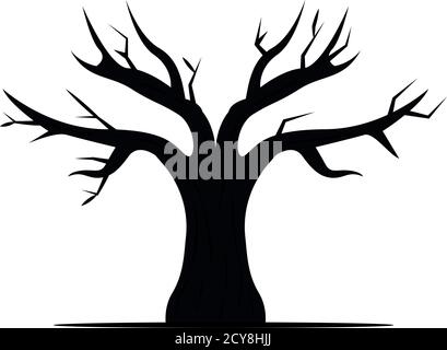 Isolierter Baum halloween oktober gruselige Ikone-Vektor Stock Vektor