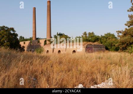Verlassenen Fabrik Gebäude Stockfoto