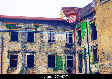 Haus nach Bombardierung aus dem zweiten Weltkrieg Stockfoto