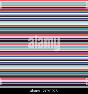 Nahtloses Muster mit horizontalen farbigen Linien Stock Vektor