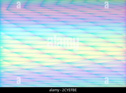 Stilvoller Hologramm-Hintergrund im Vaporwave 90s-Stil mit abstrakten geometrischen Zellen und schillernden Farben Stock Vektor