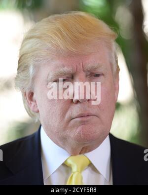 PALM BEACH, FL - JANUAR 04: Donald Trump, Melania Trump, Barron Trump nimmt am 4. Januar 2015 im Mar-A-Largo Club in Palm Beach, Florida, am Trump Invitational Grand Prix Mar-A-Lago Club Teil. Personen: Donald Trump, Melania Trump, Barron Trump Kredit: Storms Media Group/Alamy Live News Stockfoto