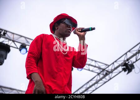 SIWO Auftritt im Parc del Forum (BAM Festival), Barcelona 27 September 2020. Fotograf: Ale Espaliat Stockfoto