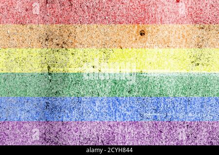 Textur von abblätternder Farbe aus Metall. Stockfoto