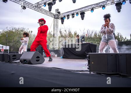 SIWO Auftritt im Parc del Forum (BAM Festival), Barcelona 27 September 2020. Fotograf: Ale Espaliat Stockfoto