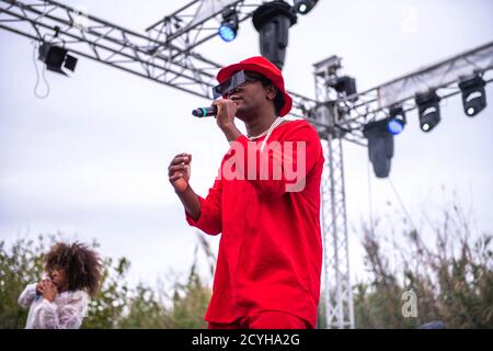 SIWO Auftritt im Parc del Forum (BAM Festival), Barcelona 27 September 2020. Fotograf: Ale Espaliat Stockfoto