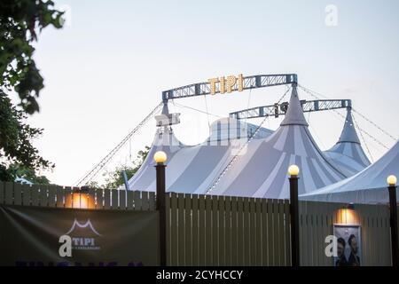 Berlin, Deutschland. Juli 2020. Blick auf das Tipi im Kanzleramt. Quelle: Georg Wenzel/dpa-Zentralbild/ZB/dpa/Alamy Live News Stockfoto