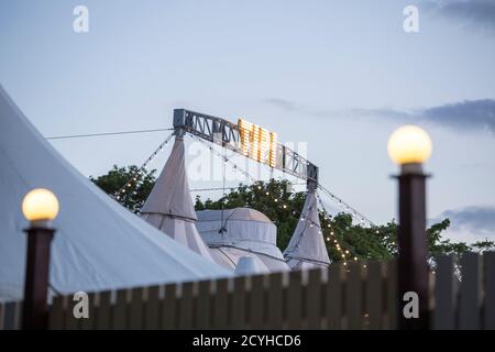 Berlin, Deutschland. Juli 2020. Blick auf das Tipi im Kanzleramt. Quelle: Georg Wenzel/dpa-Zentralbild/ZB/dpa/Alamy Live News Stockfoto