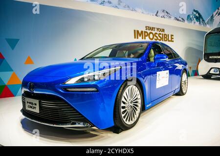 Konzept für die zweite Generation Toyota Mirai FCEV auf der Beijing Auto Show 2020 gesehen. Stockfoto