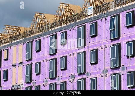 Vorgefertigter modularer Bau neue Studentenunterkünfte werden für Hereford gebaut College of Arts (HCA) Herefordshire UK im September 2020 Stockfoto