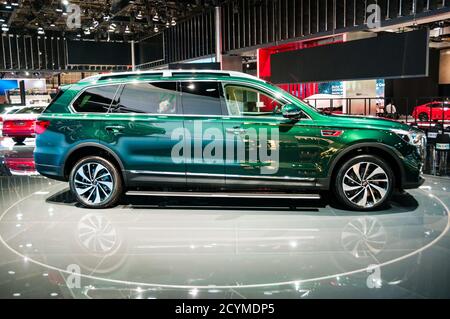 Der HS7+ eine gestreckte Limousine des Hongqi HS7 SUV auf der Beijing Auto Show 2020. Stockfoto