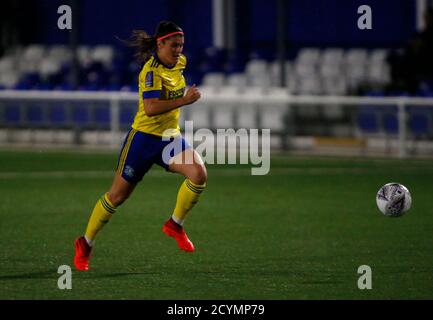 BILLERICAY, Großbritannien, SEPTEMBER 30: Molly Turner von Hashtag United Women während der South East Division One zwischen Billericay Town Ladies und Hasht Stockfoto