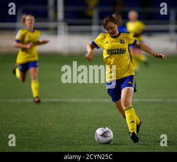 BILLERICAY, Großbritannien, SEPTEMBER 30: Grace Gillard von Hashtag United Women während der South East Division One zwischen Billericay Town Ladies und Hash Stockfoto