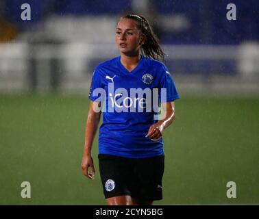 BILLERICAY, Großbritannien, SEPTEMBER 30: Megan Harley von Billericay Town Ladies während der South East Division One zwischen Billericay Town Ladies und hat Stockfoto