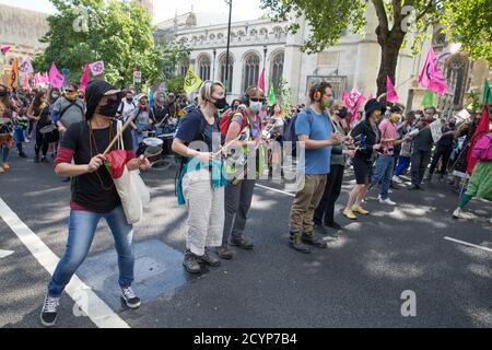 Erster Tag der Extinction Rebellion auf dem Parliament Square mit: Atmosphäre wo: London, Großbritannien Wann: 01 Sep 2020 Credit: Mario Mitsis/WENN Stockfoto