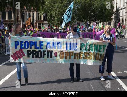 Erster Tag der Extinction Rebellion auf dem Parliament Square mit: Atmosphäre wo: London, Großbritannien Wann: 01 Sep 2020 Credit: Mario Mitsis/WENN Stockfoto