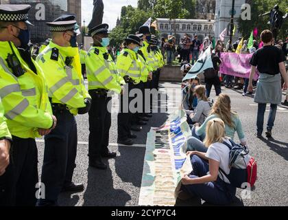 Erster Tag der Extinction Rebellion auf dem Parliament Square mit: Atmosphäre wo: London, Großbritannien Wann: 01 Sep 2020 Credit: Mario Mitsis/WENN Stockfoto