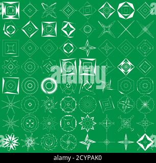 Abstrakte zufällige Geometrieformen. Generative Kunst geometrische Zick-Zack, Kreuz und quer eckig, kantige Illustration. Seltsame, seltsame bunte Design-Elemente Stock Vektor