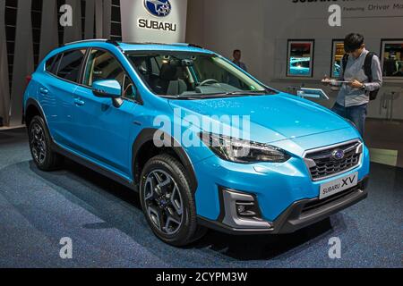 Subaru XV auf dem 89. Genfer Autosalon. Genf, Schweiz - 5. März 2019. Stockfoto