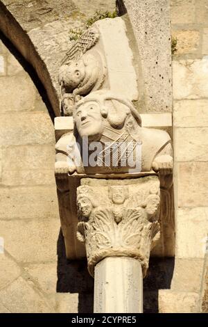 Italien, Basilikata, Acerenza, Kathedrale, Säule aus nächster Nähe Stockfoto