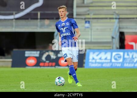 Lyngby, Dänemark. Juni 2020. Frederik Winther (6) von Lyngby beim 3F Superliga Spiel zwischen Lyngby Boldklub und Odense Boldklub im Lyngby Stadium. (Bildnachweis: Gonzales Photo - Rune Mathiesen). Stockfoto