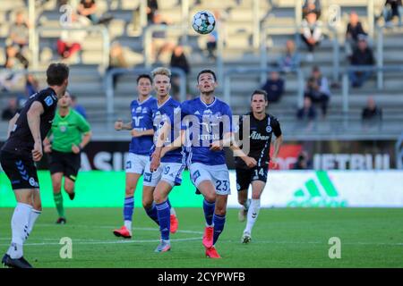 Lyngby, Dänemark. Juni 2020. Pascal Gregor (23) von Lyngby beim 3F Superliga Spiel zwischen Lyngby Boldklub und Odense Boldklub im Lyngby Stadium. (Bildnachweis: Gonzales Photo - Rune Mathiesen). Stockfoto