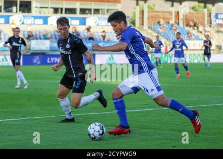 Lyngby, Dänemark. Juni 2020. Patrick da Silva (4) von Lyngby beim 3F Superliga Match zwischen Lyngby Boldklub und Odense Boldklub im Lyngby Stadium. (Bildnachweis: Gonzales Photo - Rune Mathiesen). Stockfoto