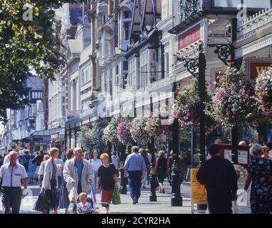 Eingang zur Wayfarers Arcade in der Lord Street, Southport, Lancashire, England, Großbritannien. Ca. 1990 Stockfoto