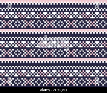 Weihnachten Messe Insel Muster Hintergrund für Mode-Textilien, Strickwaren und Grafiken Stock Vektor