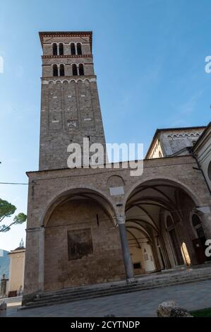 rieti,italien oktober 02 2020:Kathedrale der Stadt Rieti in Das Zentrum der Stadt Stockfoto