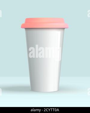 Kaffeetasse weiß mockup Stock Vektor