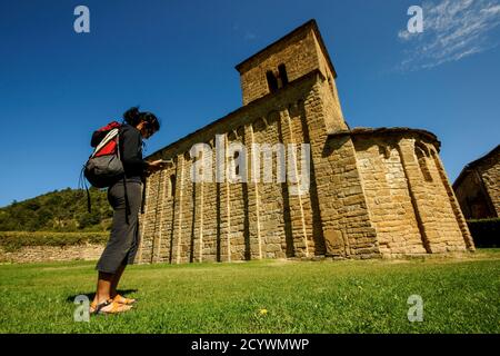 Iglesia de San Caprasio (s.XI). Santa Cruz De La Serós.Huesca.Cordillera Pirenaica. Navarra.España. Stockfoto